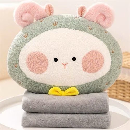 BỘ GỐI MỀN CỪU XANH MÁ HỒNG
