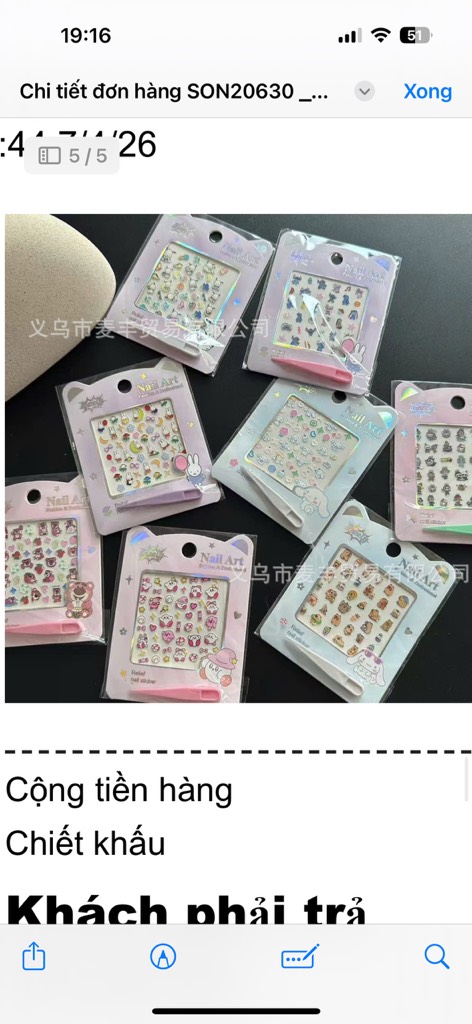 STICKER DÁN MÓNG KÈM NHÍP GẮP