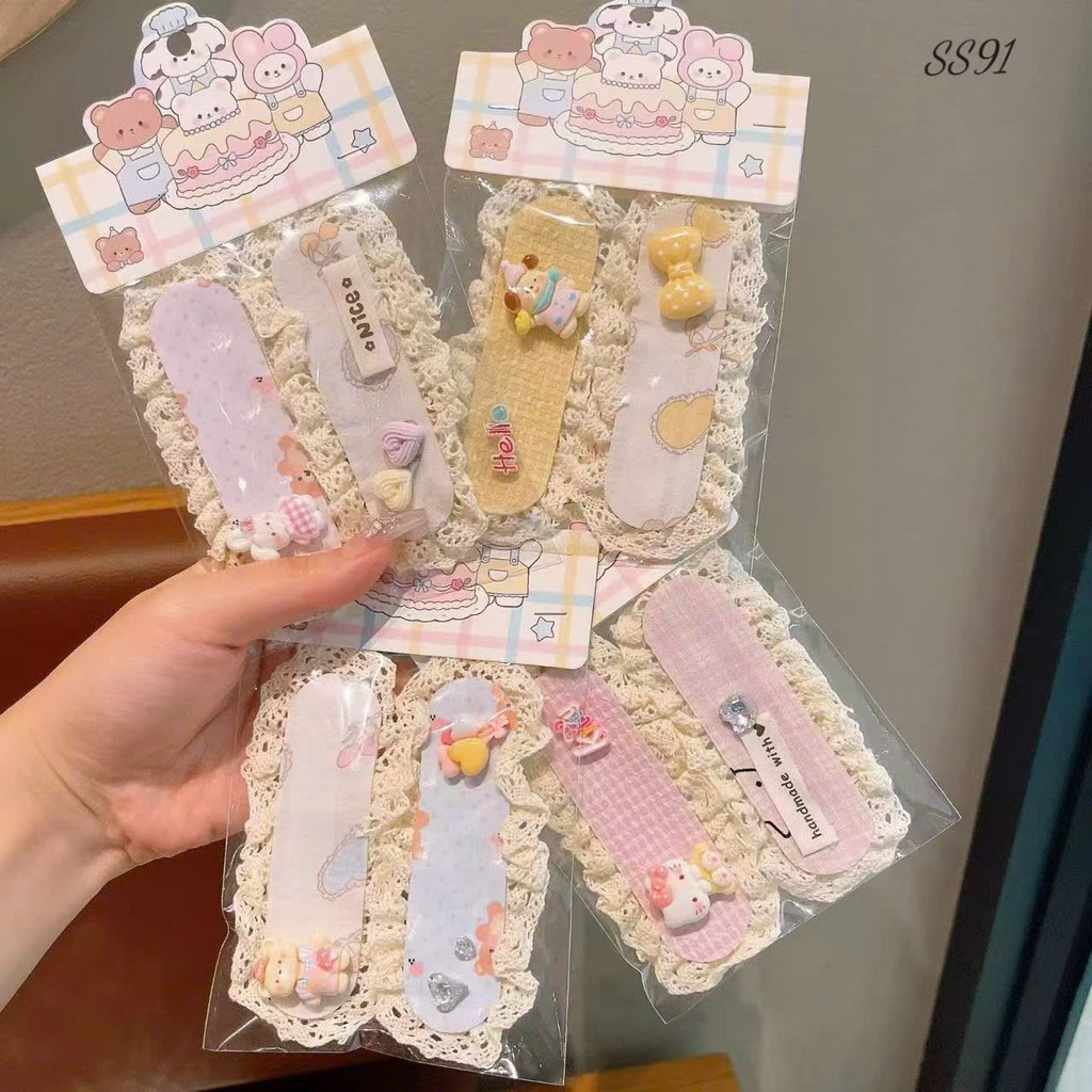 SET 2 CÁI DÁI MÁI HOẠ TIẾT KÈM TÚI