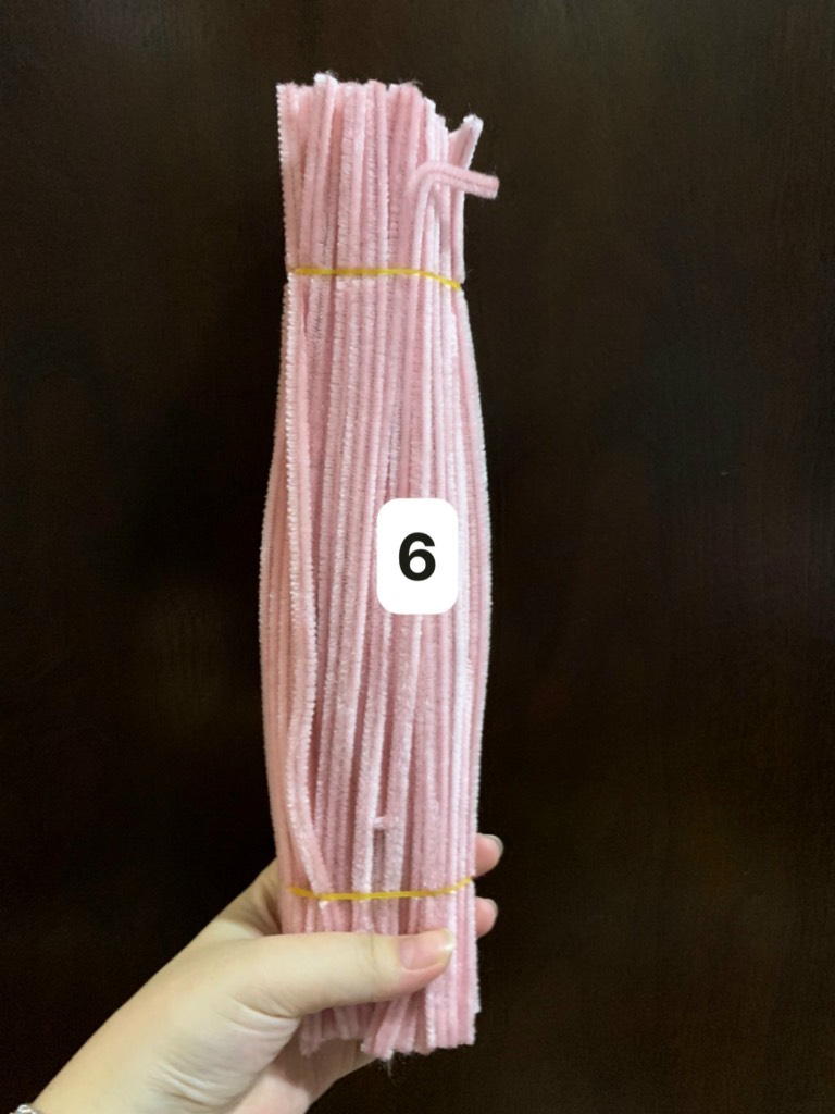 KẼM NHUNG MÀU 6 - HỒNG DA BÓ (95-100) SỢI