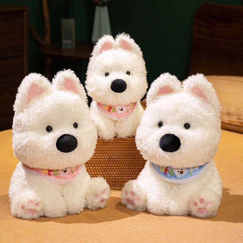 CÚN NGỒI ĐEO YẾM 30CM