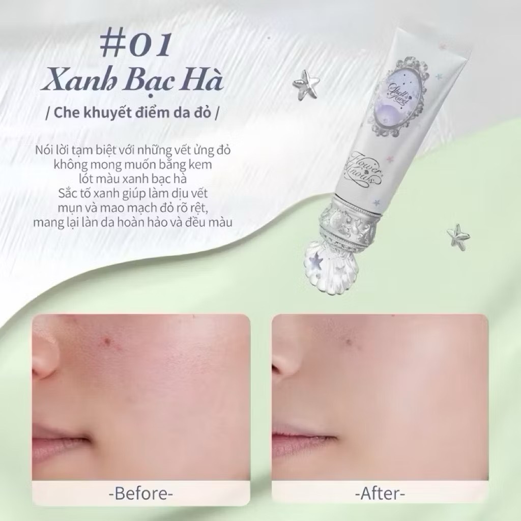 KEM LÓT HOA BIẾT MINI MÃ 01 (VỎ XANH)