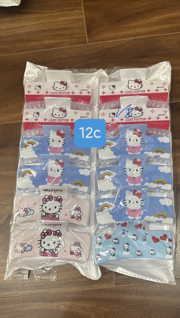 KẸP CHỮ NHẬT HOẠ TIẾT KITTY CÁC MẪU