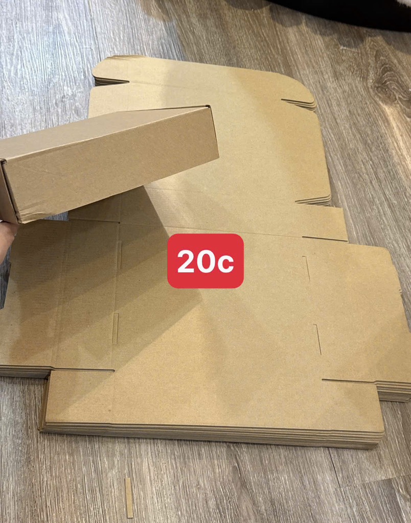 HỘP NẮP GẤP KÈM RUY BĂNG 25X20X6CM