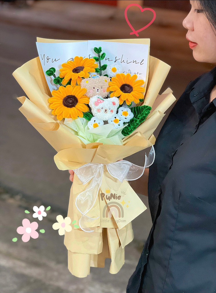 BÓ 3 HƯỚNG DƯƠNG MIX 2 GẤU