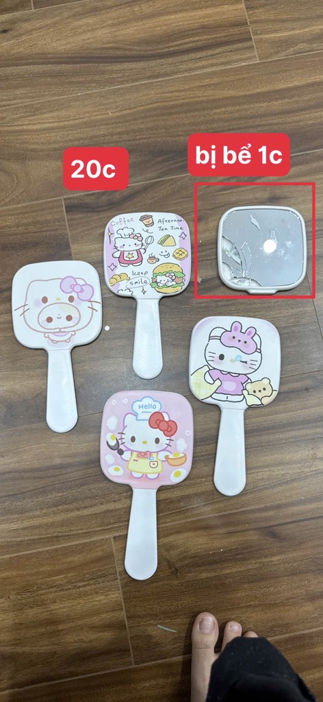 GƯƠNG LƯỢC KITTY CẦM TAY