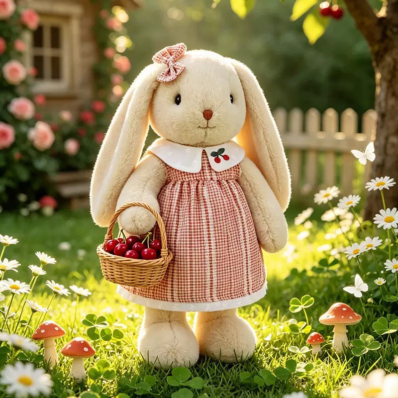 THỎ QC VÁY ĐỎ CHERRY 40CM