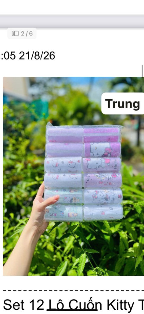 LÔ CUỐN TÓC KITTY TRUNG