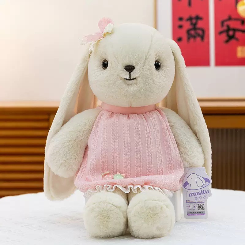 THỎ THƠM VÁY HỒNG REN 40CM