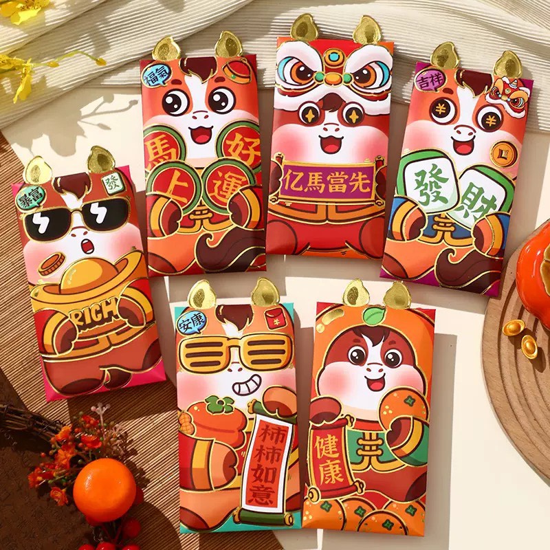 LIXI NGỰA HOẠ TIẾT 6C