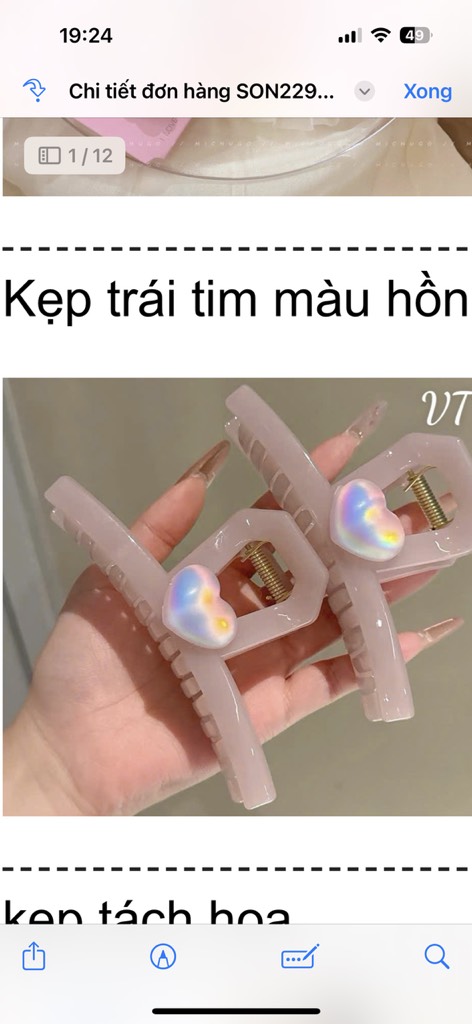 KẸP CUA DÀI TRÁI TIM HỒNG
