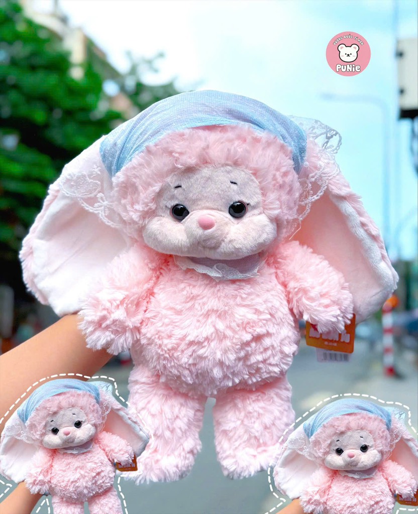 GẤU BÔNG CỪU ĐEO BĂNG ĐÔ( MÃ CŨ 6729) 40CM