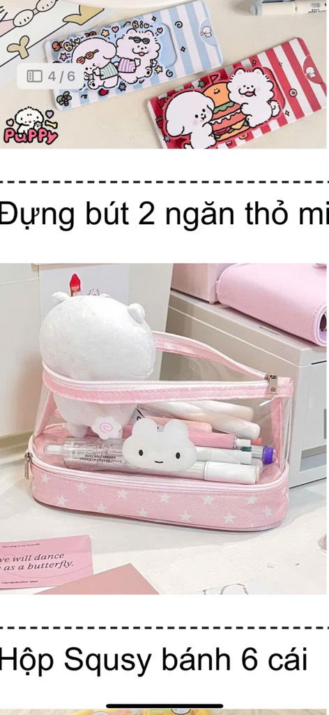 TÚI ĐỰNG BÚT 2 NGĂN THỎ MIFY