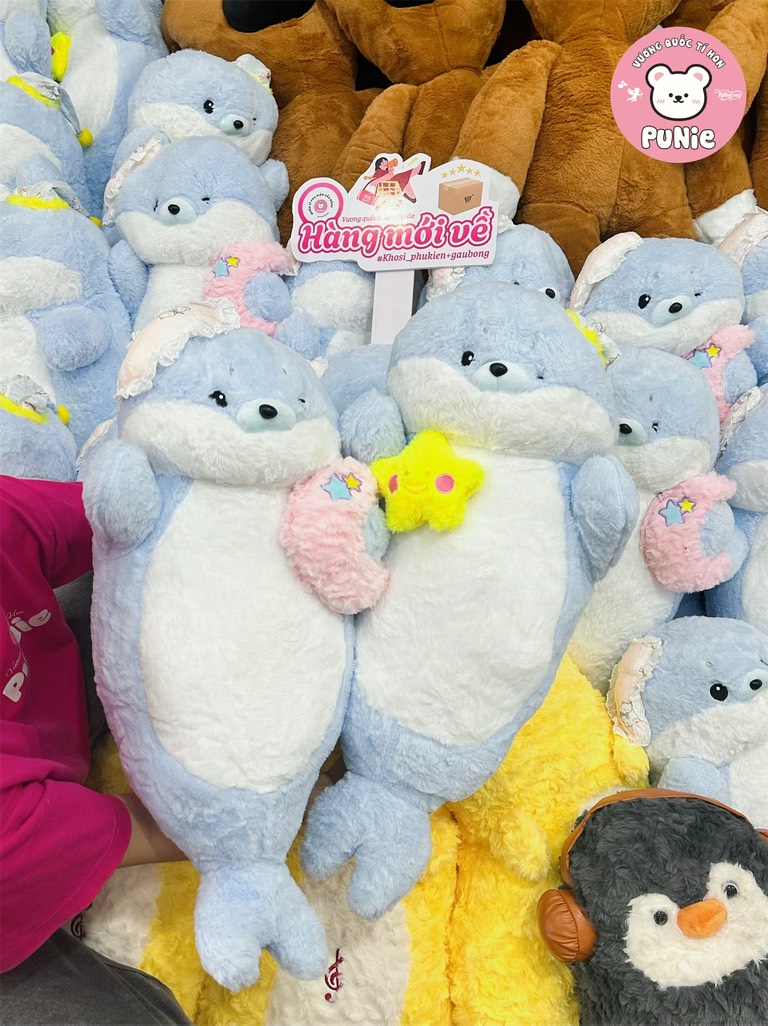 GẤU BÔNG HẢI CẨU XANH NGỦ CUTE 60CM