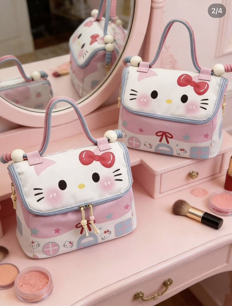 TÚI ĐỰNG MỸ PHẨM KITTY SIZE LỚN