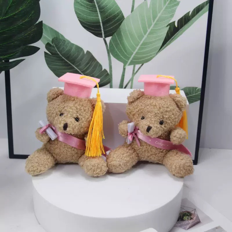 GẤU TỐT NGHIỆP MINI BĂNG RÔN HỒNG
