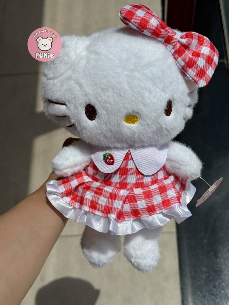 KITTY VÁY KẺ ĐỎ MINI