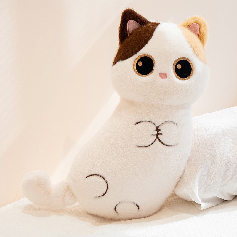 GẤU BÔNG GỐI ÔM MÈO MẮT TO TAM THỂ 50CM