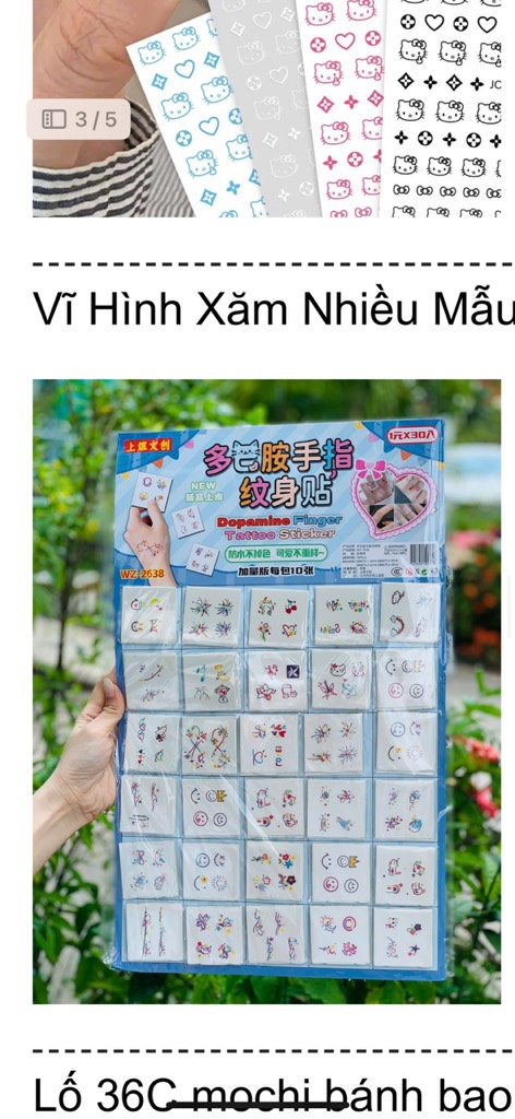 STICKER HÌNH XĂM NHIỀU MẪU