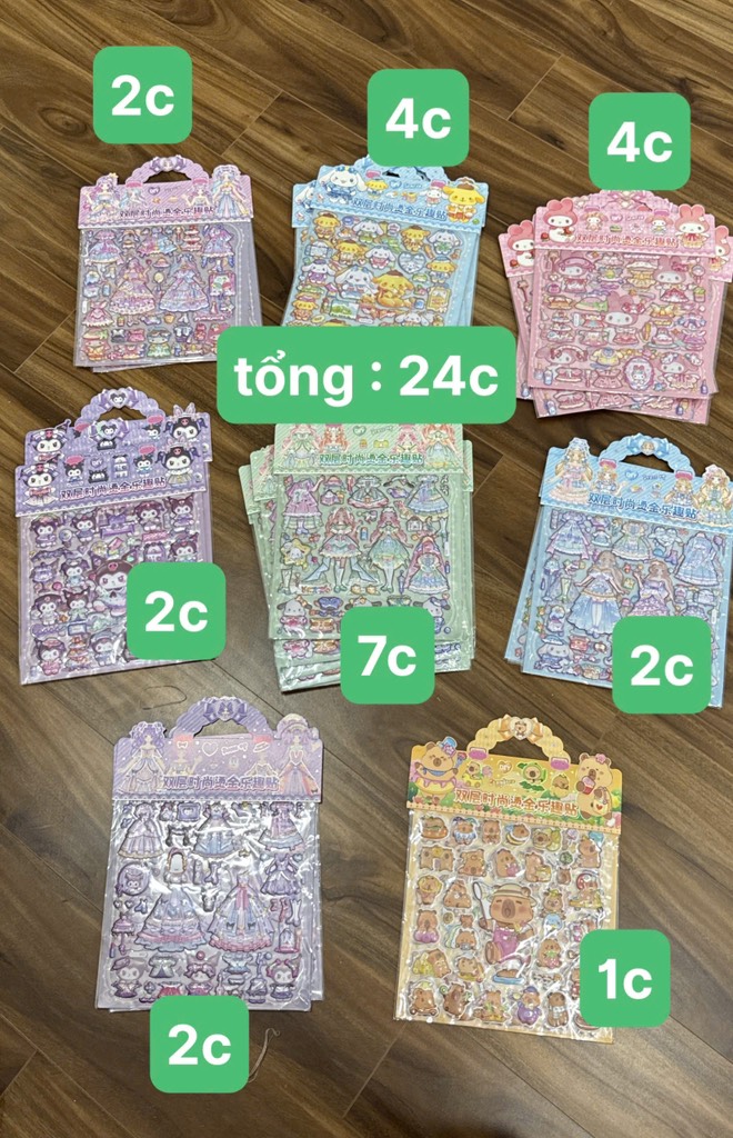 BỘ STICKER NỔI