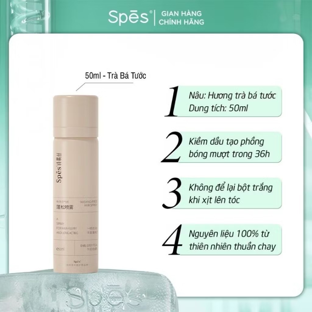 GỘI KHÔ SPES 50ML HƯƠNG TRÀ