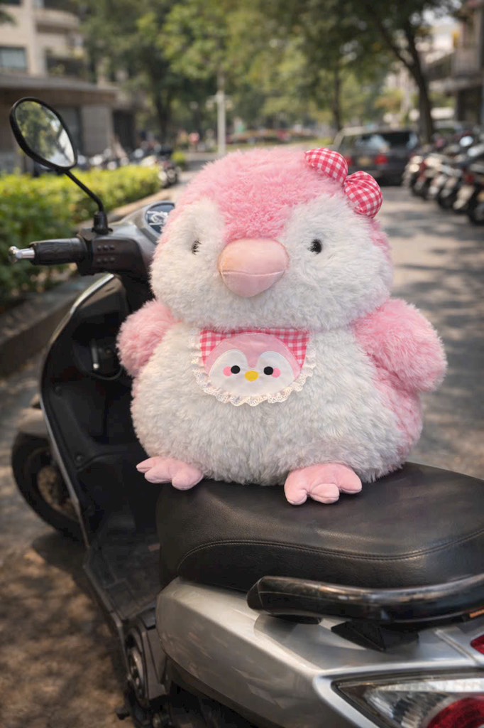 GẤU BÔNG CÁNH CỤT ĐEO YẾM HỒNG 60CM