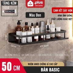 Kệ ngang nhôm lưới đen ERMO dán tường trong bếp